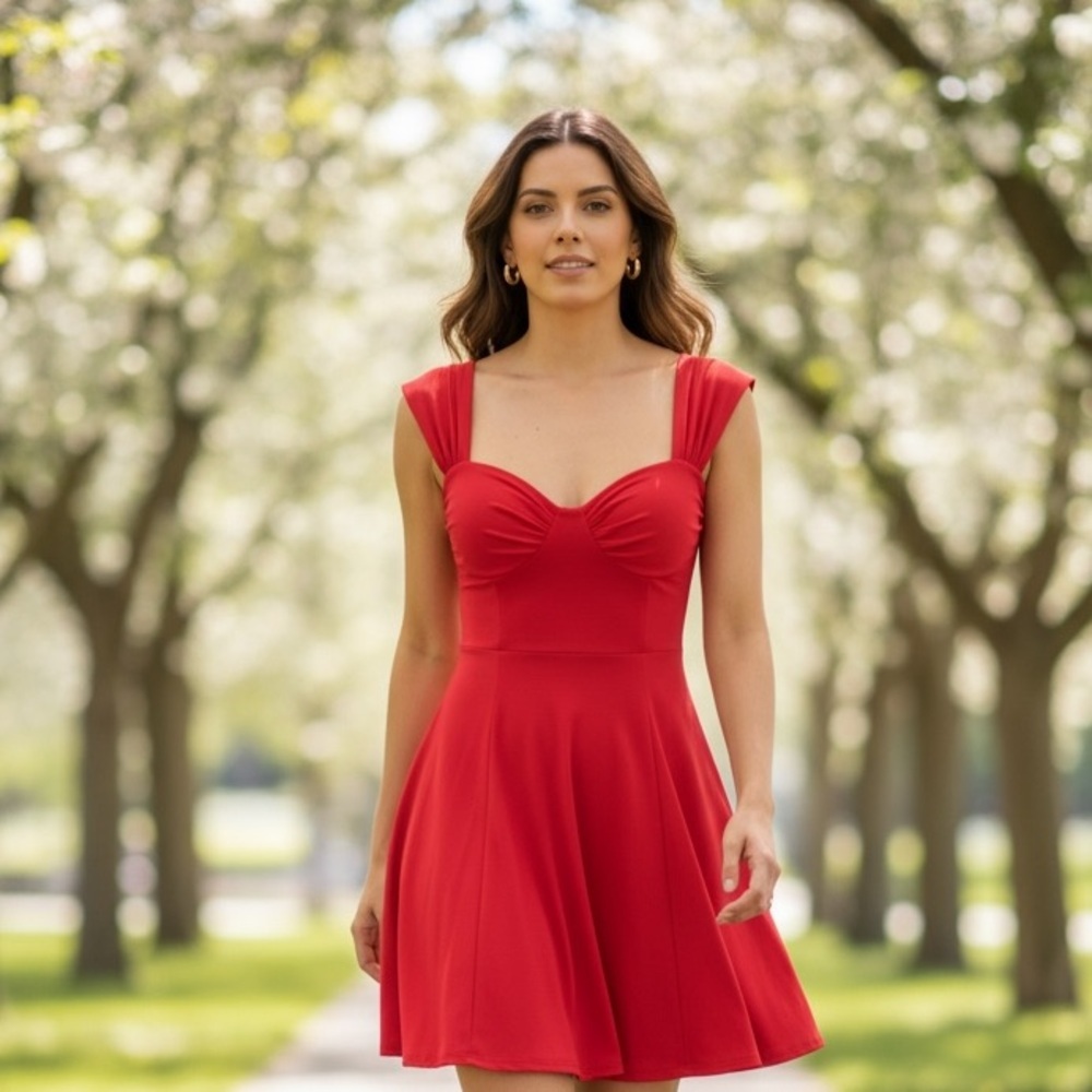 Michael Kors Eye-popping Cherry Red Dress